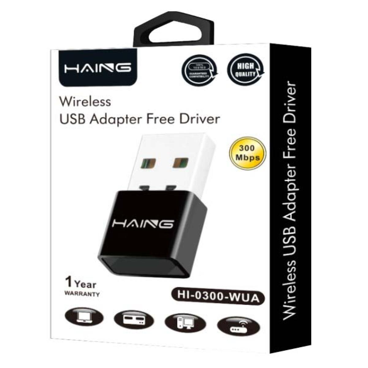 HAING HI-0300-WUA 300Mbps 11n Wi-Fi USB Adapter HAING HI-0300-WUA 300Mbps 11n Wi-Fi USB Adapter